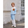 thumbnail image 5 of Arshiner Boys Fashion Big Kids Clothes Cool Soft Crewneck Sweatshirt and Sweat Pants Boy Fall Outfits, 5 of 6