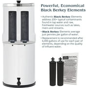Travel Berkey Gravity-Fed Water Filter with 2 Black Berkey Purification Elements & Berkey Primer Combo Set
