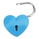 thumbnail image 5 of Candado de metal con cerradura de corazón, candado exquisito colorido, suministros para manualidades domésticas con llave, 45x59mm, azul, 5 of 6