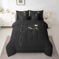 thumbnail image 2 of Feelyou Kawaii Black Cat Bedding Comforter Set 7pcs, Mystic Moon Galaxy King Bedding Sets, 2 of 8