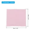 thumbnail image 2 of Uxcell 3.15x3.15" Jewelry Cleaning Cloth, 100Pcs Individually Wrapped Microfiber Polishing Cloth Pink, 2 of 5