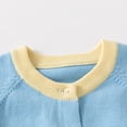 thumbnail image 4 of GYRATEDREAM Toddler Girls Cardigan Sweater Kids Uniform Tops Crew Neck Long Sleeve Rainbow Srtipe Sweaters 3-7 Years, 4 of 9