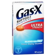 Gas-X Softgels Ultra Strength 18 Soft Gels (Pack of 4)