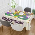 thumbnail image 5 of SKYSONIC Mardi Gras Tablecloth Waterproof Washable Polyester Square Table Cover Durable Tablecloth for Kitchen Dining Table Party Decor (60 X 90 Inch), 5 of 7
