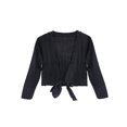 thumbnail image 6 of DPOIS Kids Girls Classic Long Sleeve Ballet Dance Wrap Knit Cardigan Sweater Tops, 6 of 7