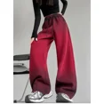 thumbnail image 2 of Pantalones deportivos casuales con efecto tie-dye y degradado de Bornladies, pantalones de chándal holgados de talle alto y pierna ancha para mujer, nuevos de otoño, 2 of 6