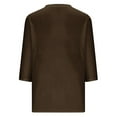 thumbnail image 4 of Patlollav Womens 3/4 Sleeve Tops V Neck Tunic Tops Plus Size Blouses Casual Loose T-Shirts, 4 of 6