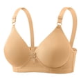 thumbnail image 5 of Lixiuxyad Soft Breathable Bras For Comfortable Wireless Lightweight Support Non Padded Everyday T Shirt Bra With Side Coverage,Bras for Women Beige 46, 5 of 5