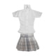 thumbnail image 3 of Camisa abotonada y falda para cosplay, estilo retro, miniatura, ropa de moda, 1/6 Falda azul blanca, 3 of 9