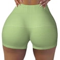 thumbnail image 2 of Susaid Green Gingham Print Intensify Workout Shorts for Women Seamless Scrunch Short Gym Yoga Running Sport Active Exercise Fitness Shorts-Medium, 2 of 8
