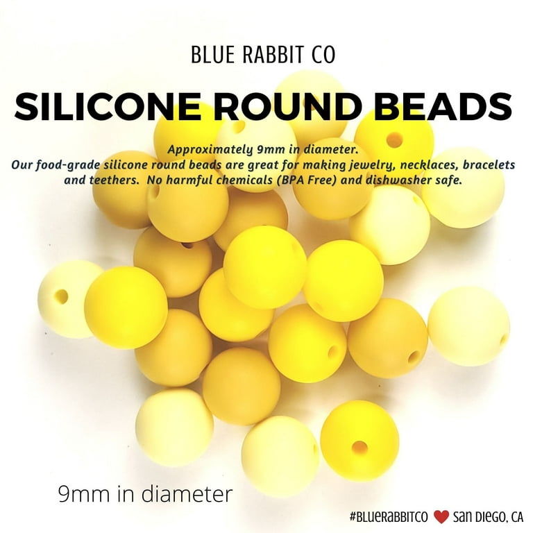 Blue Rabbit Co Silicone Beads, Beads and Bead Assortments, Bead Kit  Includes Lanyard and Clasp - 9mm Silicone Beads, Original 250PC