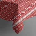 thumbnail image 3 of Red Christmas Pattern Rectangle Tablecloth 60"x84",Waterproof Polyester Rectangle Table Cloth, Wipeable Spillproof Polyester Tablecloth for Dining, Camping, Indoor and Outdoor, 3 of 5