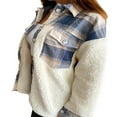thumbnail image 2 of MesaSe Sweat-Shirt à Manches Longues à Carreaux pour Femmes en Molleton Imprimé Léopard, 2 of 5