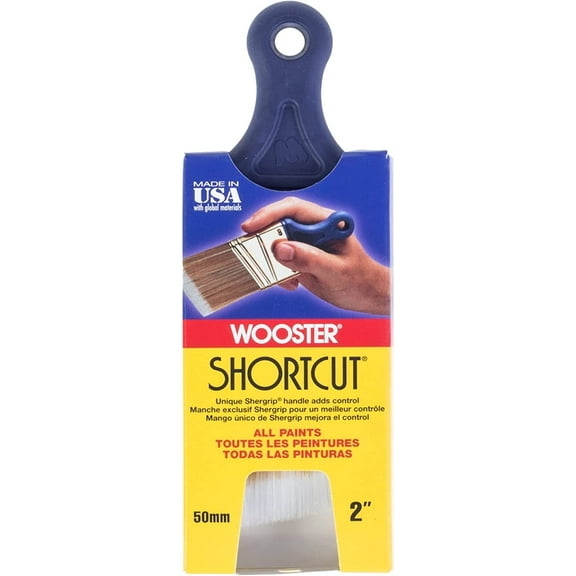 Wooster Brush Shortcut Angled Sash Paintbrush - Synthetic Bristles - 3 Set, 2 Inch