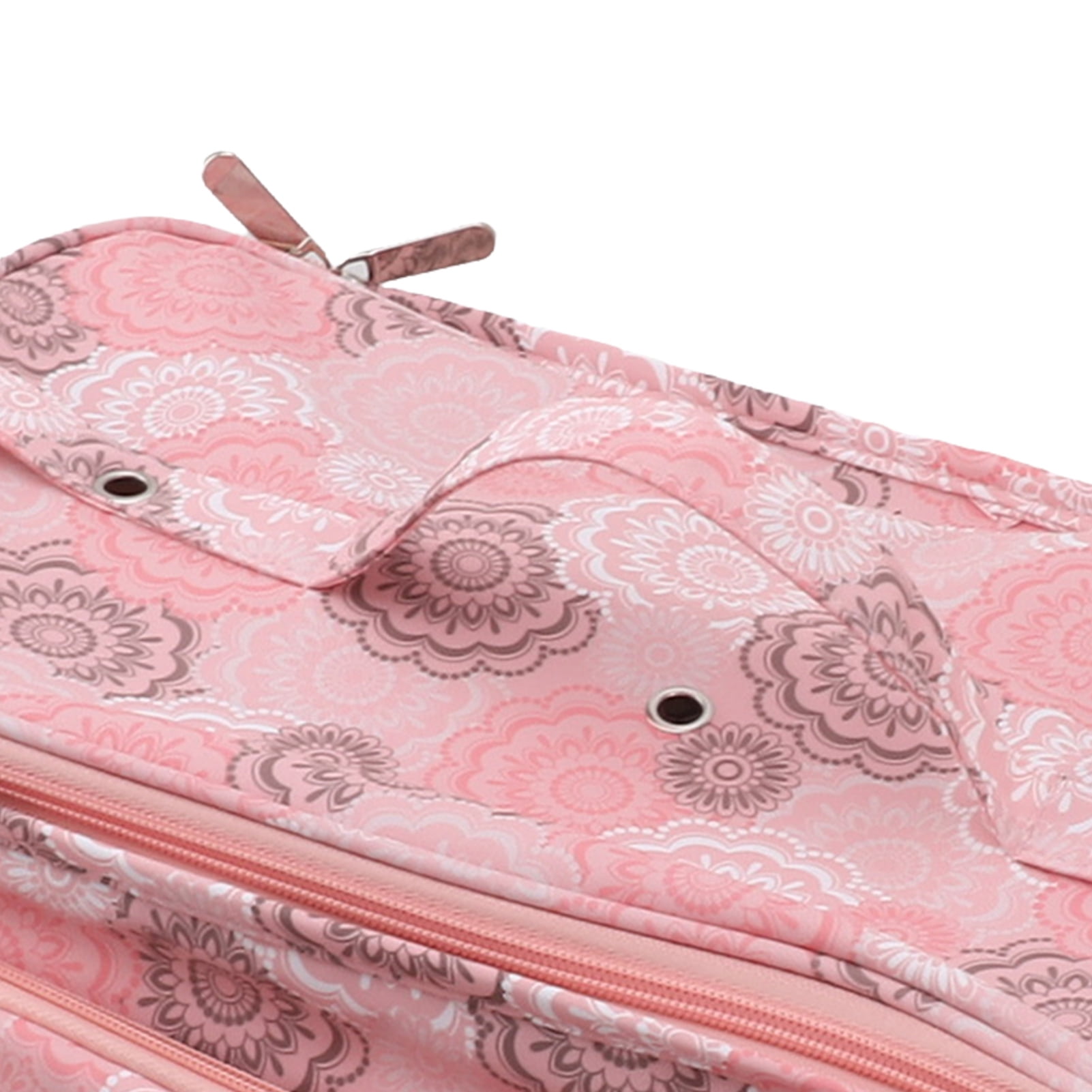 NFTIGB Pink Oxford Cloth Knitting Bag Multifunctional Portable Yarn Crochet Holder Storage Case Organizer for Needles & Sewing Supplies