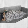 thumbnail image 6 of Leaf Print Soft Flannel Fleece Throw Blanket, Zebra Print and Leafage Silhouette Tropical Composition Hawaii, Cozy Plush for Indoor and Outdoor Use, 50" x 70", Pink Pale Grey, by Ambesonne, 6 of 6