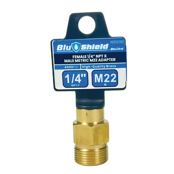 Blushield Male Metric x 1/4" Female Pipe Thread Pressure Washer Adapter