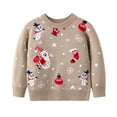 thumbnail image 2 of KYAIGUO Chandail de Noël pour Enfants Filles Garçons Automne Hiver Dessin Animé Col Rond Blouse Hauts 2-9T Chandail Extensible Doux Chandail Manches Longues Chandails en Molleton, 2 of 8