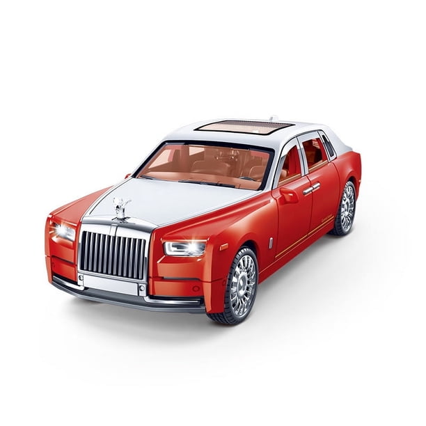 Coche de juguete de inercia para niños con iluminación, simulación de sonido, modelo de coche comercial, regalo para niño, coche de juguete, regalo de vacaciones para niños,Rojo