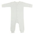 thumbnail image 1 of Bambini 1040WNB Interlock Union Suit Long Johns, White - Newborn, 1 of 3
