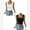 White+Black, variant on IWEMEK Women Tank Tops Pack of 2 Black Square Neck Summer Sleeveless Crop Tops Going Out Basic Solid White Fitting Shirt