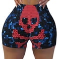thumbnail image 2 of Fotbe pirate skull Seamless Shorts, Womens Workout Shorts High Waist Stretch Booty Short for Gym/Yoga/Running/Biking-XX-Large-Medium, 2 of 8
