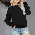 thumbnail image 2 of Yindaity Girls Casual Long Sleeve Sweatshirt Crew Neck Cute Pullover Relaxed Fit Tops Black,18-24 Months, 2 of 5