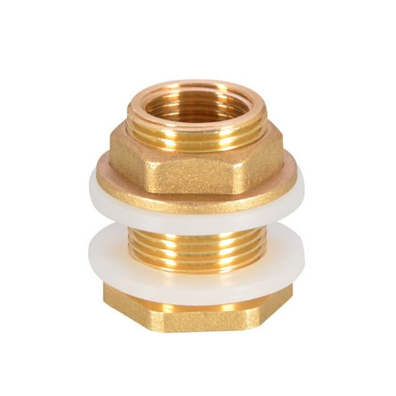 Brass Water Tank Joints 3/4 inch Thread Brass Valve Water Butt with Silicone Seal Ring