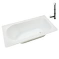 thumbnail image 4 of Streamline N-4220-730-WH 60 in. x 32 in. Acrylic Soaking Drop-In Bathtub in Glossy White, With External Drain in Glossy White, 4 of 12