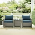 thumbnail image 6 of Afuera Living Taditional 3 Piece Patio Conversation Set in Navy and Gray, 6 of 13