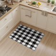 thumbnail image 2 of ODIKA 3'x5' Washable Accent Rug Under Doormat Plaid Checkerboard Farmhouse Striped Border Layering for Bedside, Nursery Room, Pet Friendly & Non-Shedding, 2 of 7