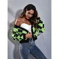 thumbnail image 5 of Women'S Knit Cardigan Sweaters Long Sleeve Argyle Open Front Button Down V Neck Cropped Coats Casual Trendy Tops, 5 of 8