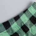 thumbnail image 5 of Fabrcox Oversized Women's Plaid Pajama Pants Elastic Waist Drawstring S-3xl Pj Bottoms Lightweight Straight Leg Lounge Bottoms Pants Green 3XL, 5 of 5