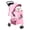 Pink, variant on CONCETTA 3 Wheels Pet Stroller, Cats and Dog Strollers with Storage Basket and Cup Holder,Pink