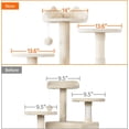 thumbnail image 6 of JessieMal 70in Multi-Level Cat Tree Tall Cat Tower Cat Furniture with Condo, Scratching Posts & Dangling Ball for Indoor Cats Activity Center, Beige, 6 of 9