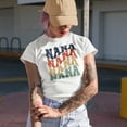 thumbnail image 2 of Nana, Grandma or Grandmother Themed, Groovy Retro Wavy Text Merch Gift, White T-Shirt, 3XL, 2 of 5