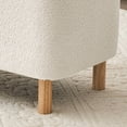 thumbnail image 5 of 39.5" Boucle Storage Ottoman Bench with Wood Legs for Living Room Bedroom Foot Rest End of Bed, White, 5 of 10
