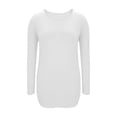 thumbnail image 5 of ShiShine Maternity's Shirt Long Sleeve Basic Top Ruch Sides Bodycon Tshirt for Pregnant Women, 5 of 7