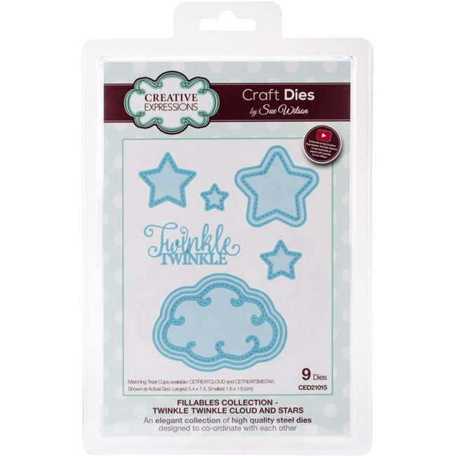 Creative Expressions Craft Die CED21015 Sue Wilson Fillables Collection Twinkle Twinkle Cloud & Stars 