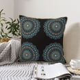 thumbnail image 4 of KLL Mandala Decorative Throw Pillow Covers Velvet Soft for Couch Sofa Bedroom Living Room Outdoor (No pillow core)- 20"x20", 4 of 5