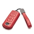 thumbnail image 2 of Vitodeco Genuine Leather Smart Key Fob Case Cover Protector - Compatible for Mazda 3, 6, CX-5, CX-7, CX-9, MX-5 Miata, Atenza Axela - 4 Buttons, Red, 2 of 6