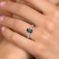 thumbnail image 4 of Gem Stone King 14K Two Tone Gold Green Mystic Topaz and Lab Grown Diamond Engagement Ring for Women | 3.20 Cttw | Oval 9X7MM | Gemstone November Birthstone | Size 7, 4 of 6