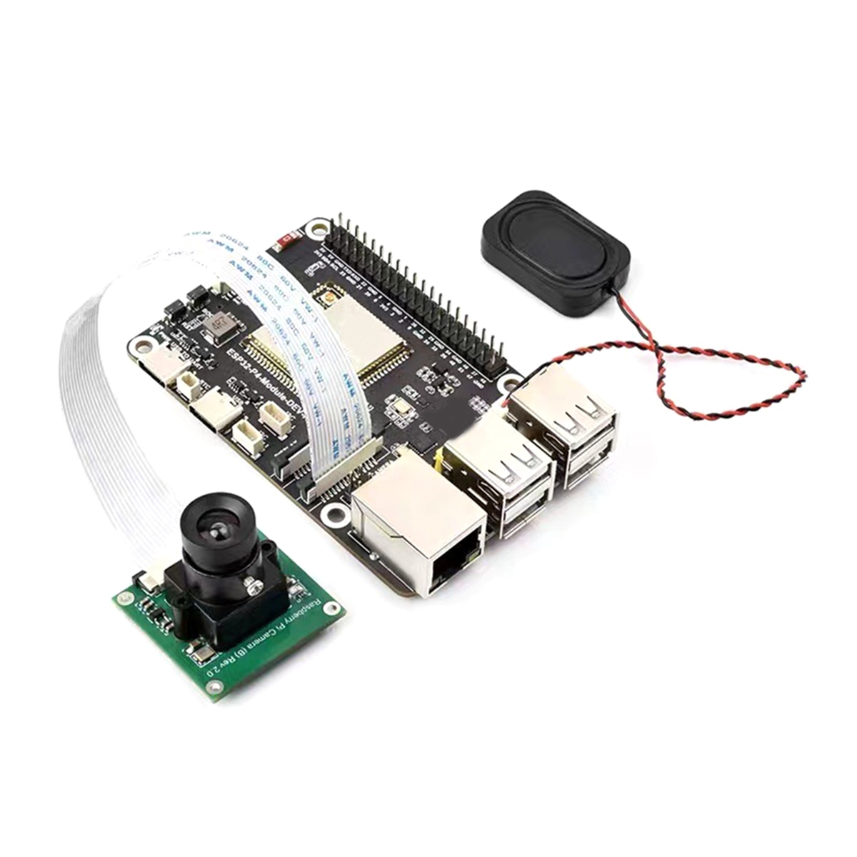 ESP32-P4-Module 7-Inch Touch Screen 720x1280 with 5MP OV5647 Camera Speaker Supports for Wi-Fi6/BLE POE Interface,1 x development board 1 x camera 1 x speaker 1 x display