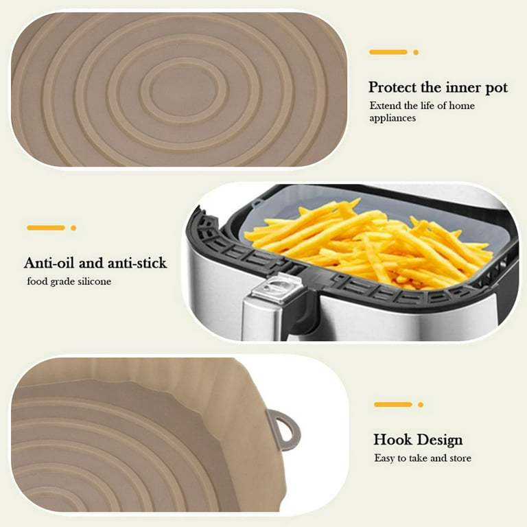 1PC Air Fryer Silicone liner Pan/basket, food safe Air fryer oven