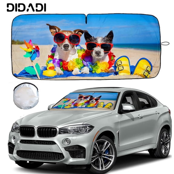 DIDADI Sunshade for Car Windshield, Sun Cover for Front Windshield,Sunshades for Most Sedans SUV Truck,Foldable Car Window SunshadeBlocks UV Rays,Keep Your Vehicle Cool