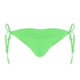 thumbnail image 1 of Prolriy Strings pour Femmes Taille Ajustable Hommes Cordon de Serrage Lisse Culottes Bikini Taille Basse String pour Femmes Vert, 1 of 4