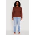 thumbnail image 3 of Women's Plus Size Long Sleeve V Neck Tee, 3 of 5