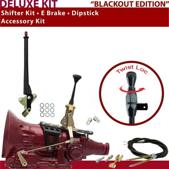 American Shifter 4L80E Shifter Kit 6 in. E Brake Cable Clevis Dipstick for D45FB