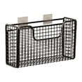 thumbnail image 1 of Organizador de puertas de armario de cocina, cestas colgantes para puertas de armario, acero al carbono estable Negro L, 1 of 7