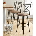 Mainstays Adjustable 24" or 29" Metal Swivel Barstools, Camel
